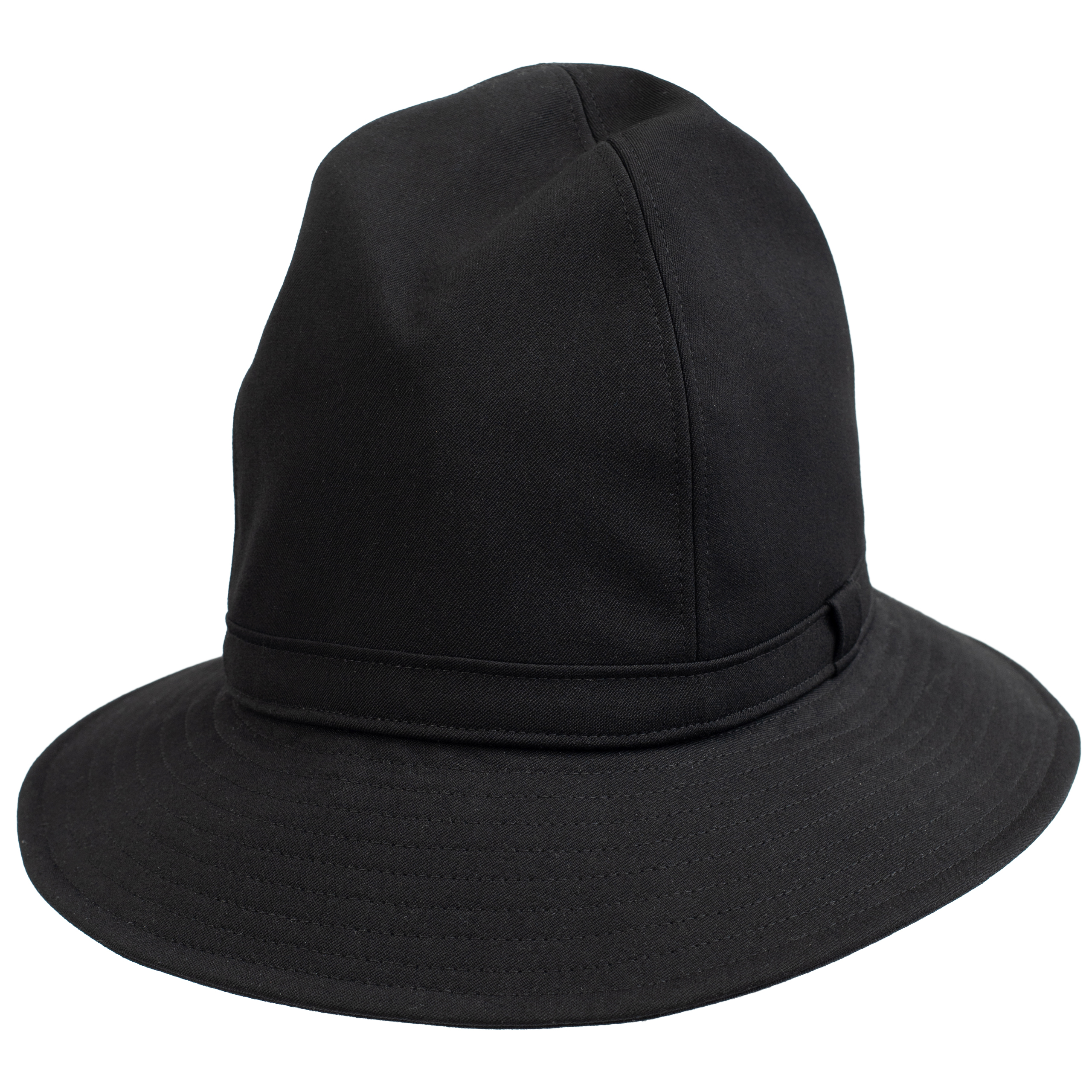 Черная шляпа из шерсти Yohji Yamamoto HX-H09-100-2, размер 5;4 - фото 1