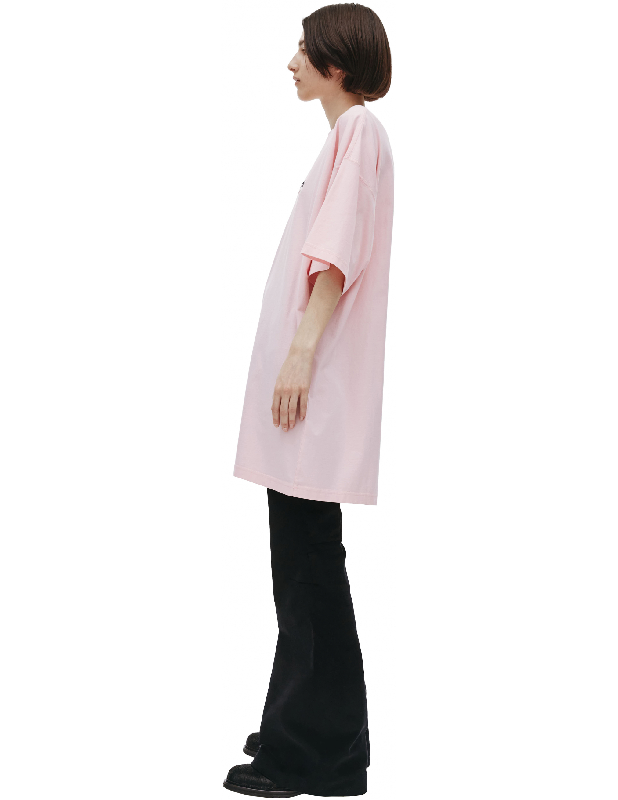 Розовая футболка с вышивкой Haute Couture Vetements UE51TR470P/1610, размер XL;L;M UE51TR470P/1610 - фото 3