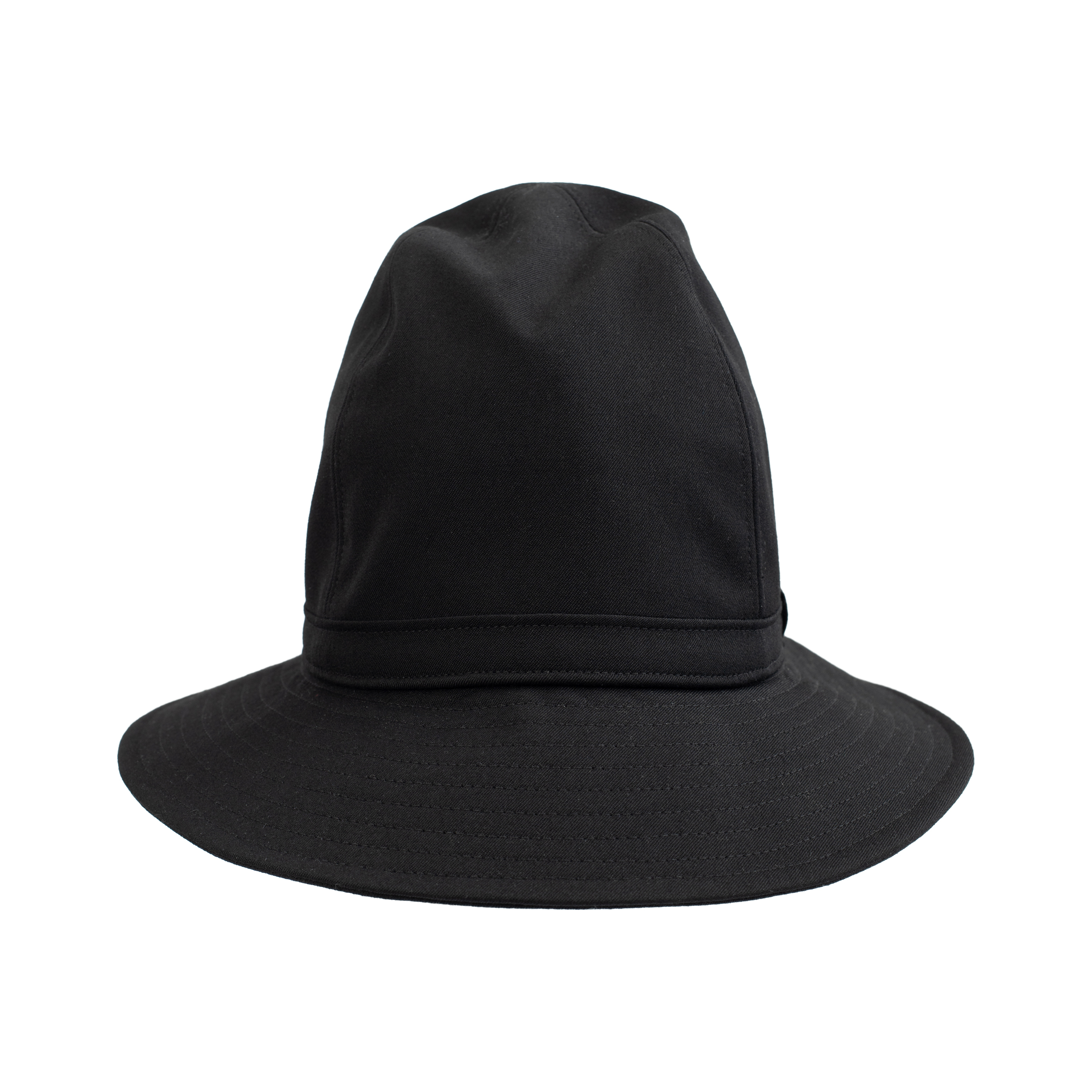 Черная шляпа из шерсти Yohji Yamamoto HX-H09-100-2, размер 5;4 - фото 4