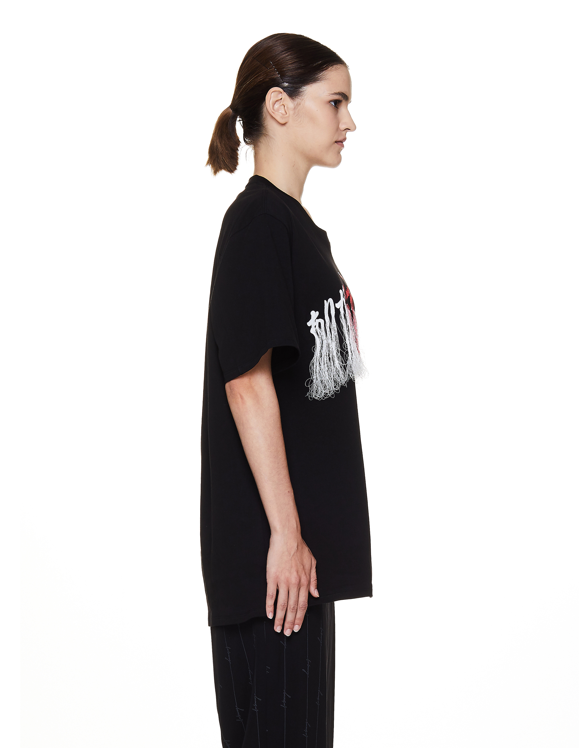 Черная футболка с кисточками Doublet 20AW36CS166/blk, размер XL;L;M 20AW36CS166/blk - фото 2