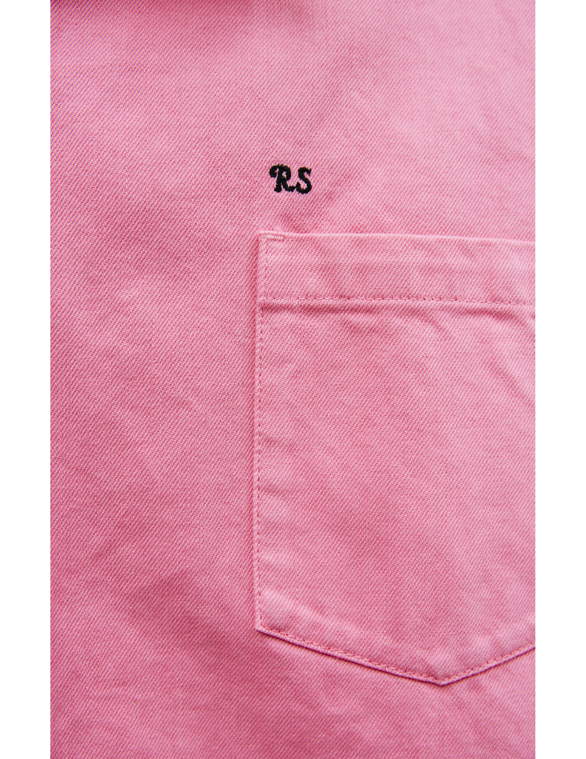 Джинсовая Оверсайз рубашка с патчем Raf Simons 212-M243-10032-0034, размер L;M - фото 6
