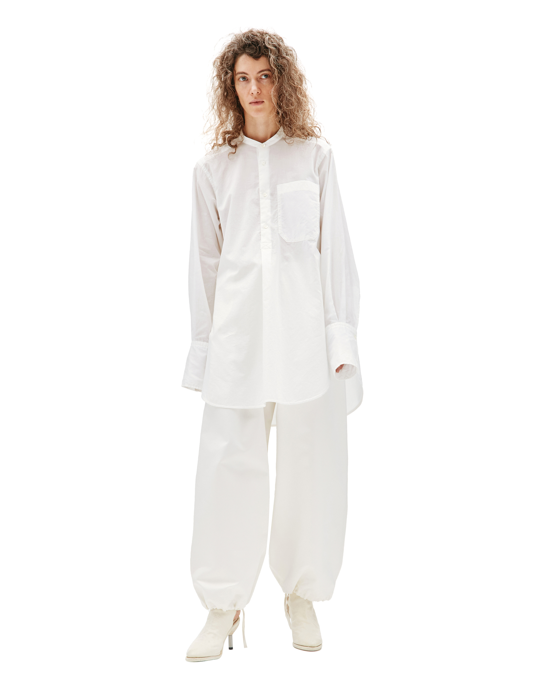 Белая хлопковая рубашка Ys YD-B41-035-1, размер 4;2 - фото 1