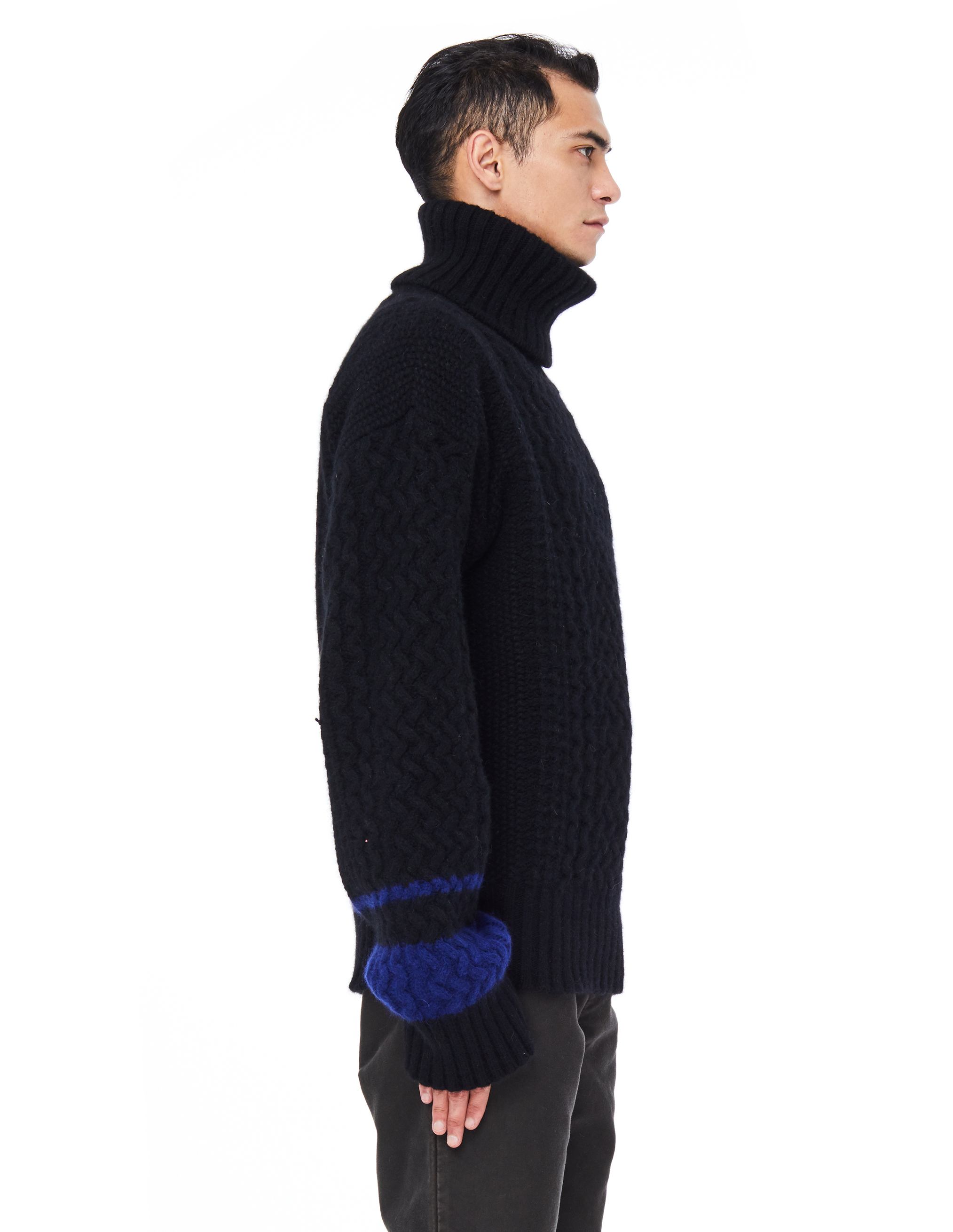 Haider Ackermann Черный шерстяной свитер
