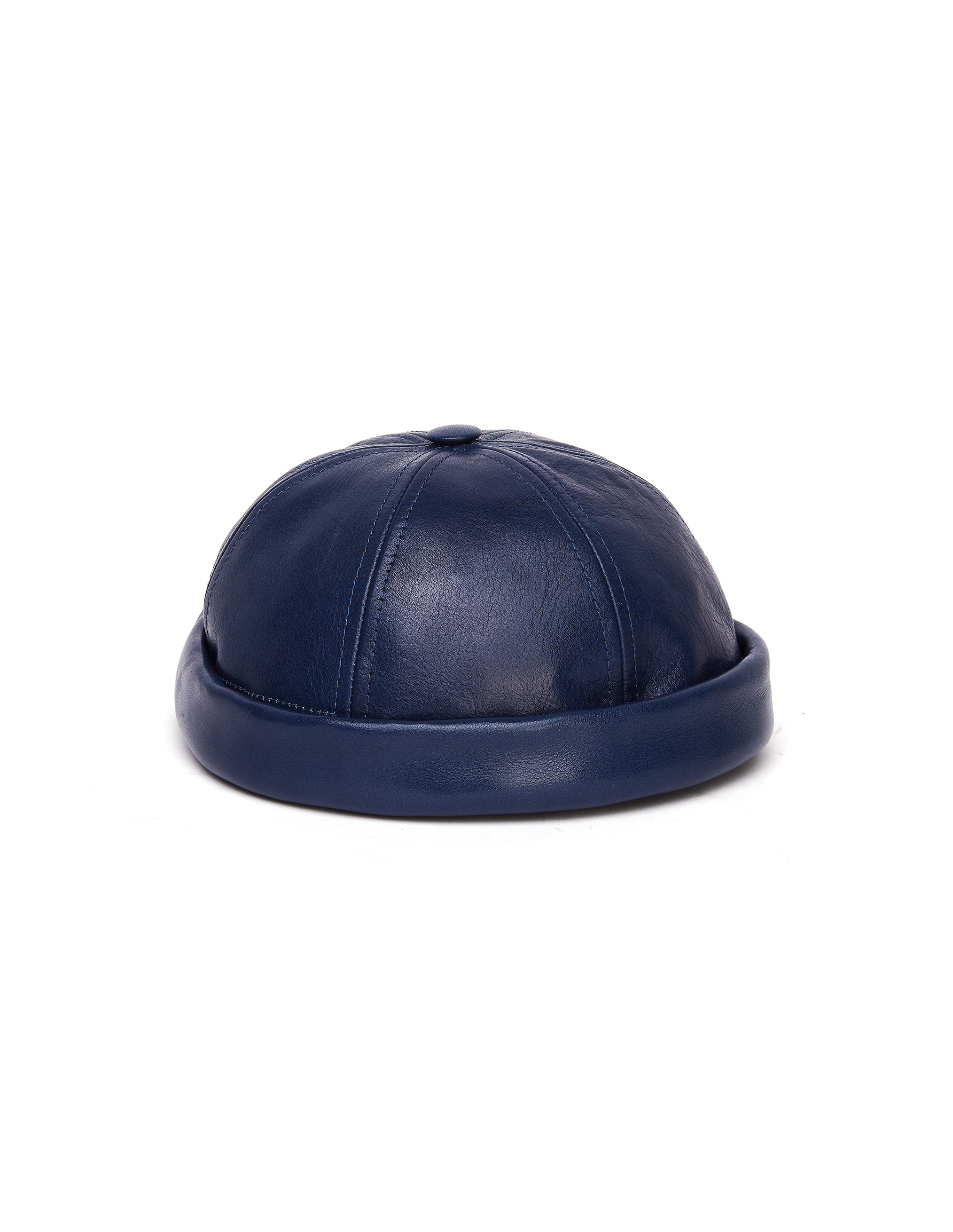 Синяя кожаная шапка Beton Cire Comme des Garcons CdG WF-K601-051-3, размер One Size - фото 1