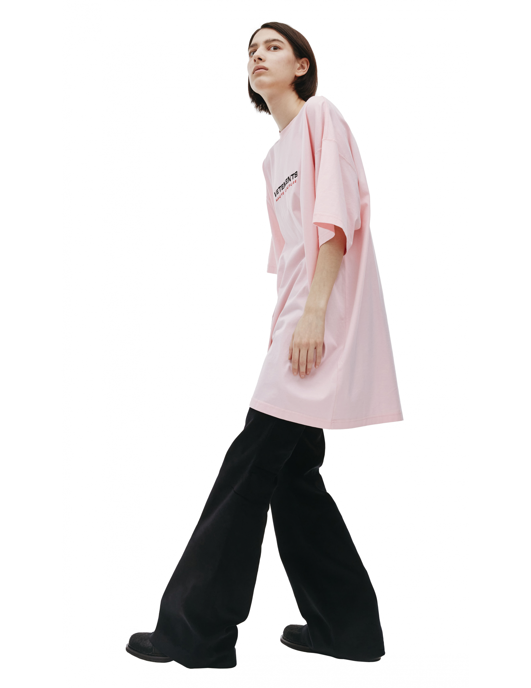 Розовая футболка с вышивкой Haute Couture Vetements UE51TR470P/1610, размер XL;L;M UE51TR470P/1610 - фото 4