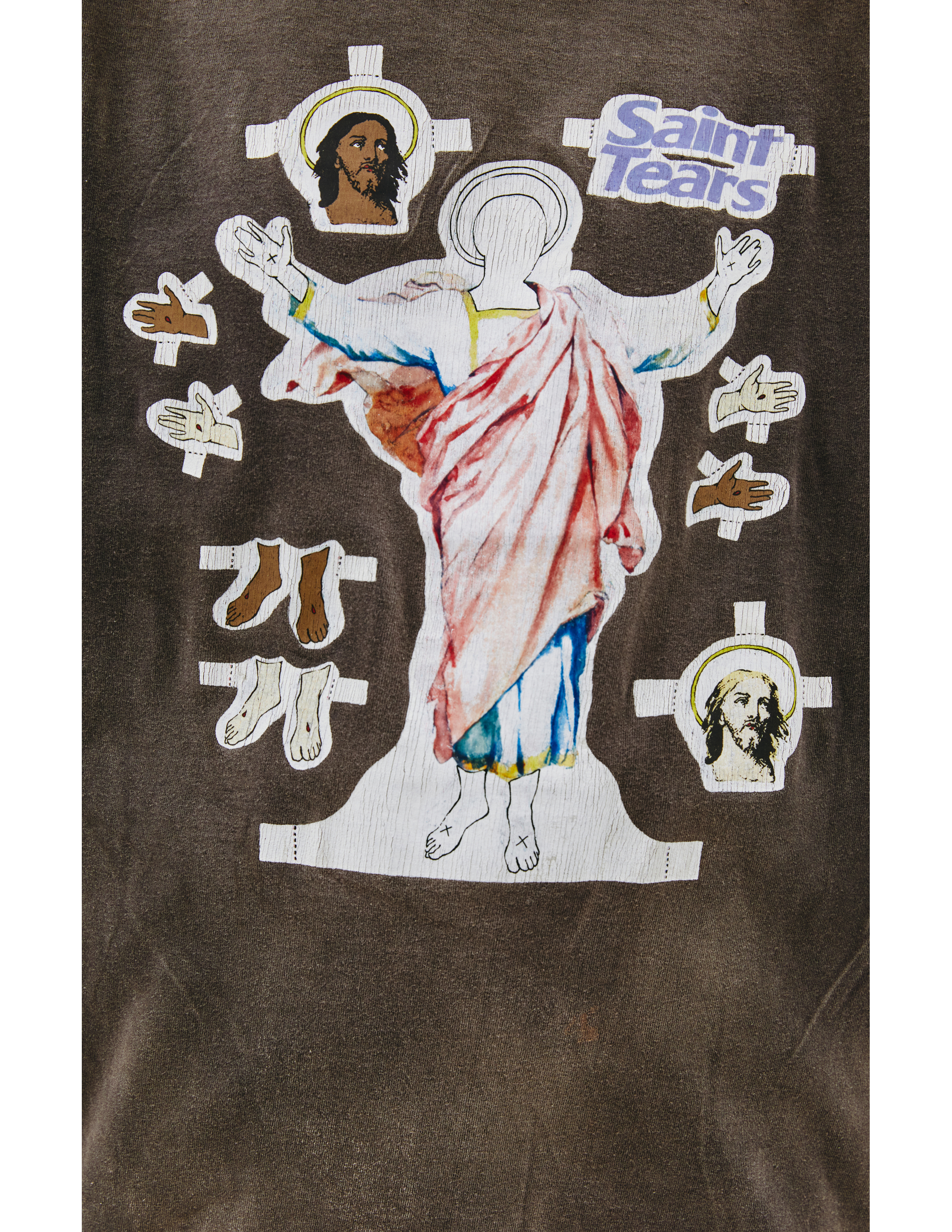 Серая футболка с Иисусом Saint Michael SM-A21-0000-046, размер M;XL;L - фото 4