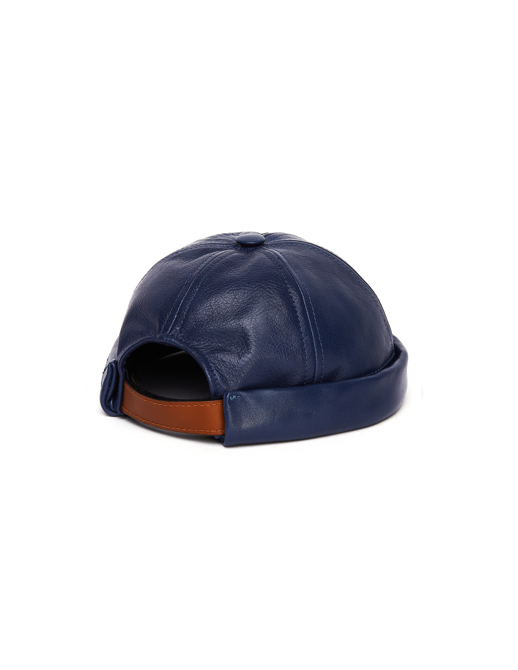 Синяя кожаная шапка Beton Cire Comme des Garcons CdG WF-K601-051-3, размер One Size - фото 2