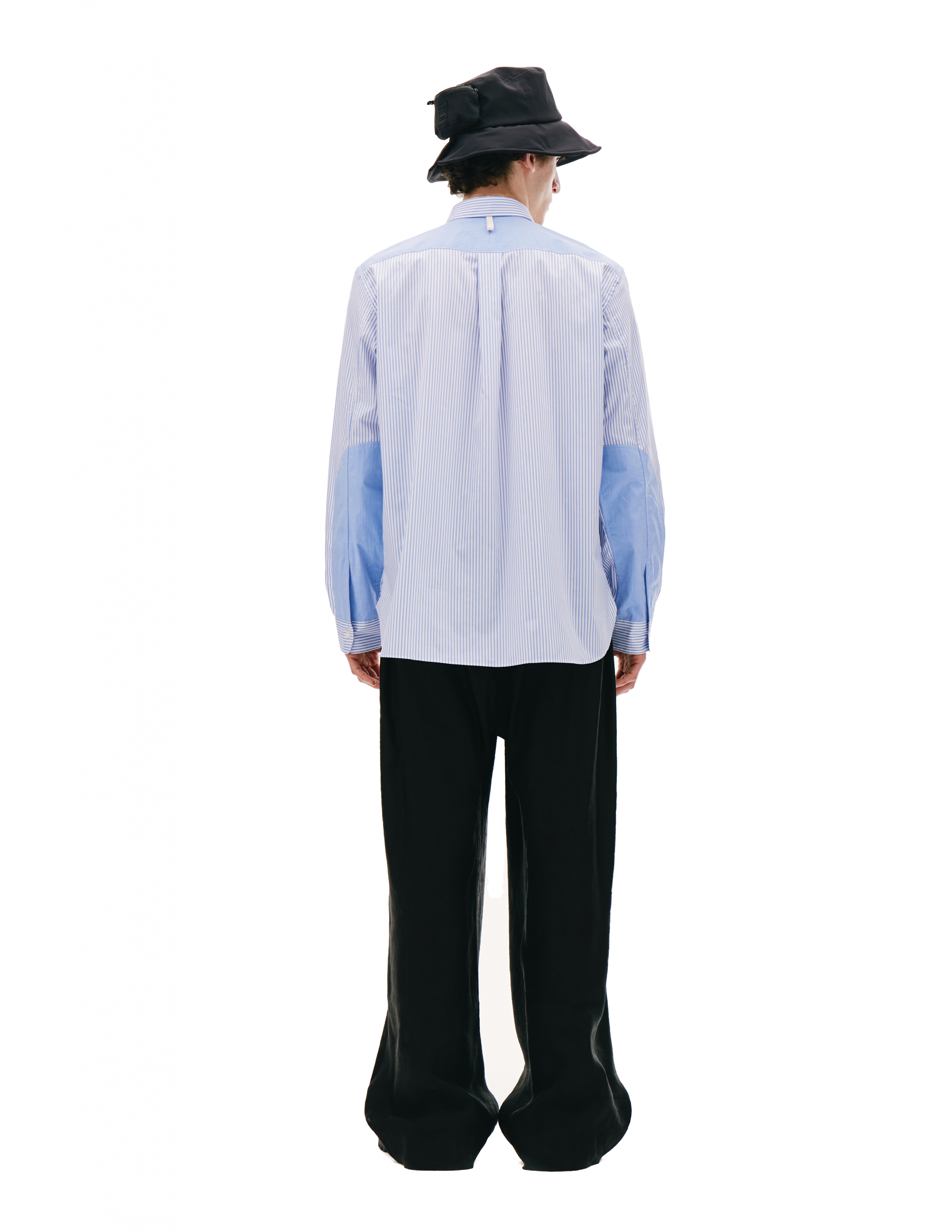 Голубая рубашка в полоску Junya Watanabe WG-B007-051-1, размер XL - фото 3