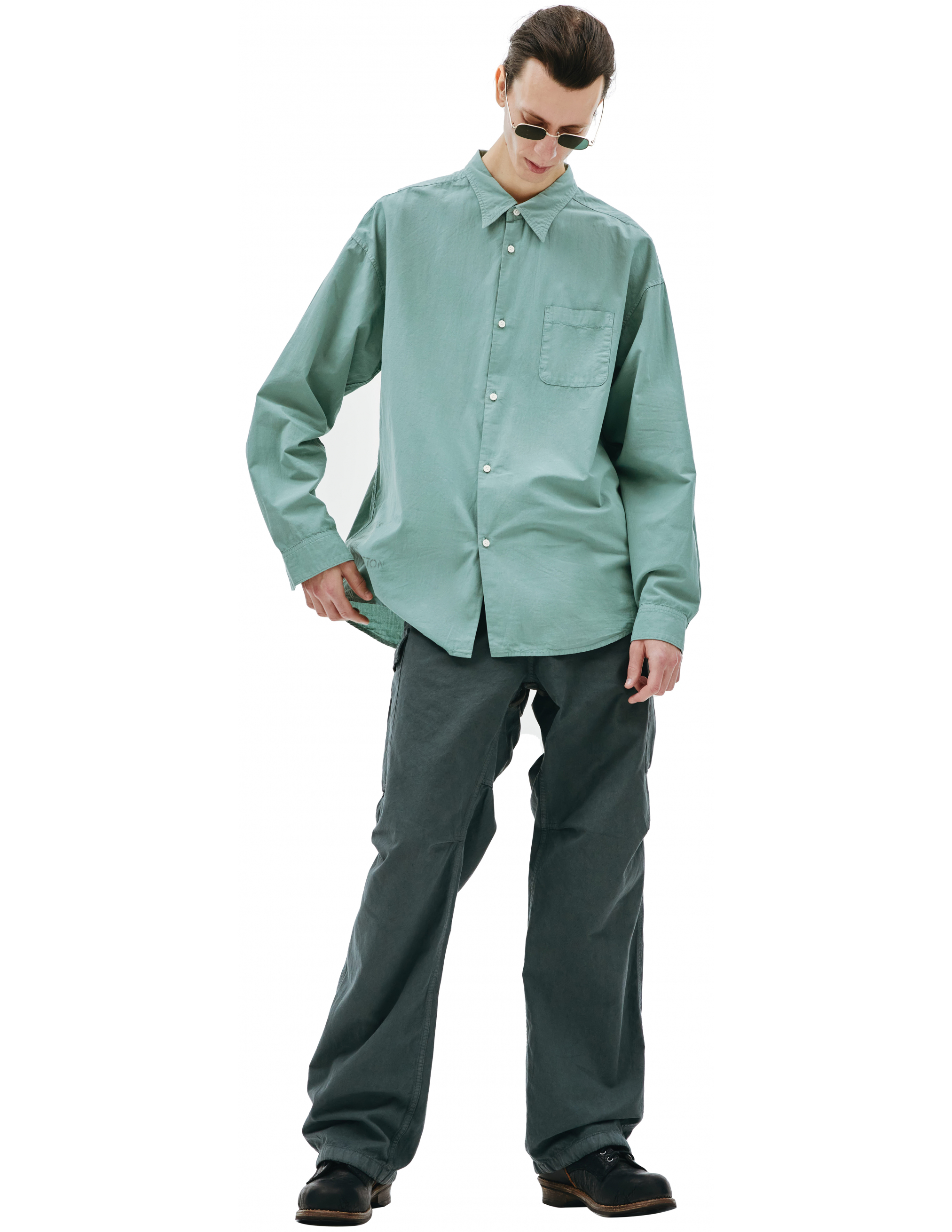 Рубашка из хлопка с накладным карманом Visvim 0121205011003, размер 5 - фото 2