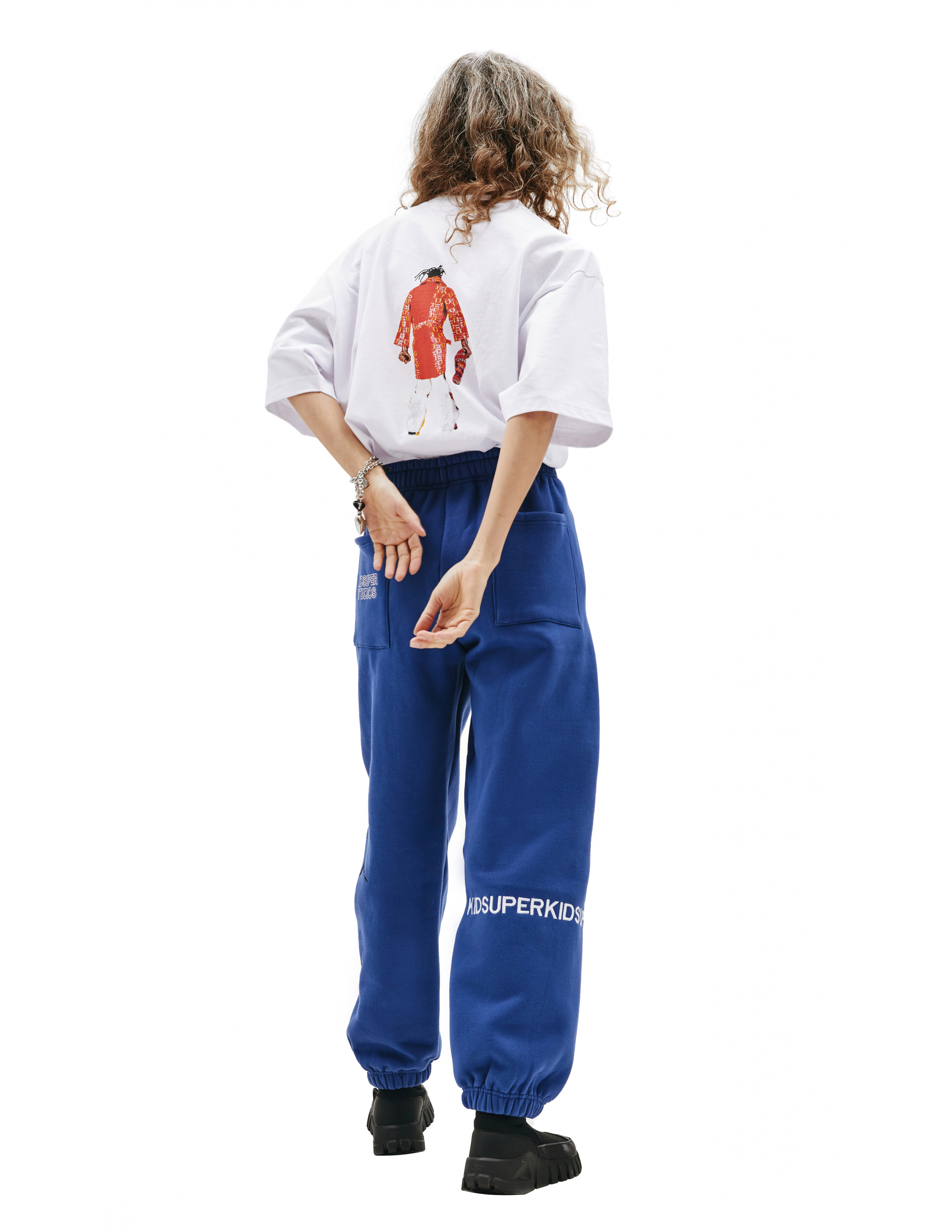 Синие брюки с вышивками KidSuper KSPF03/11, размер XXL;M;L KSPF03/11 - фото 3