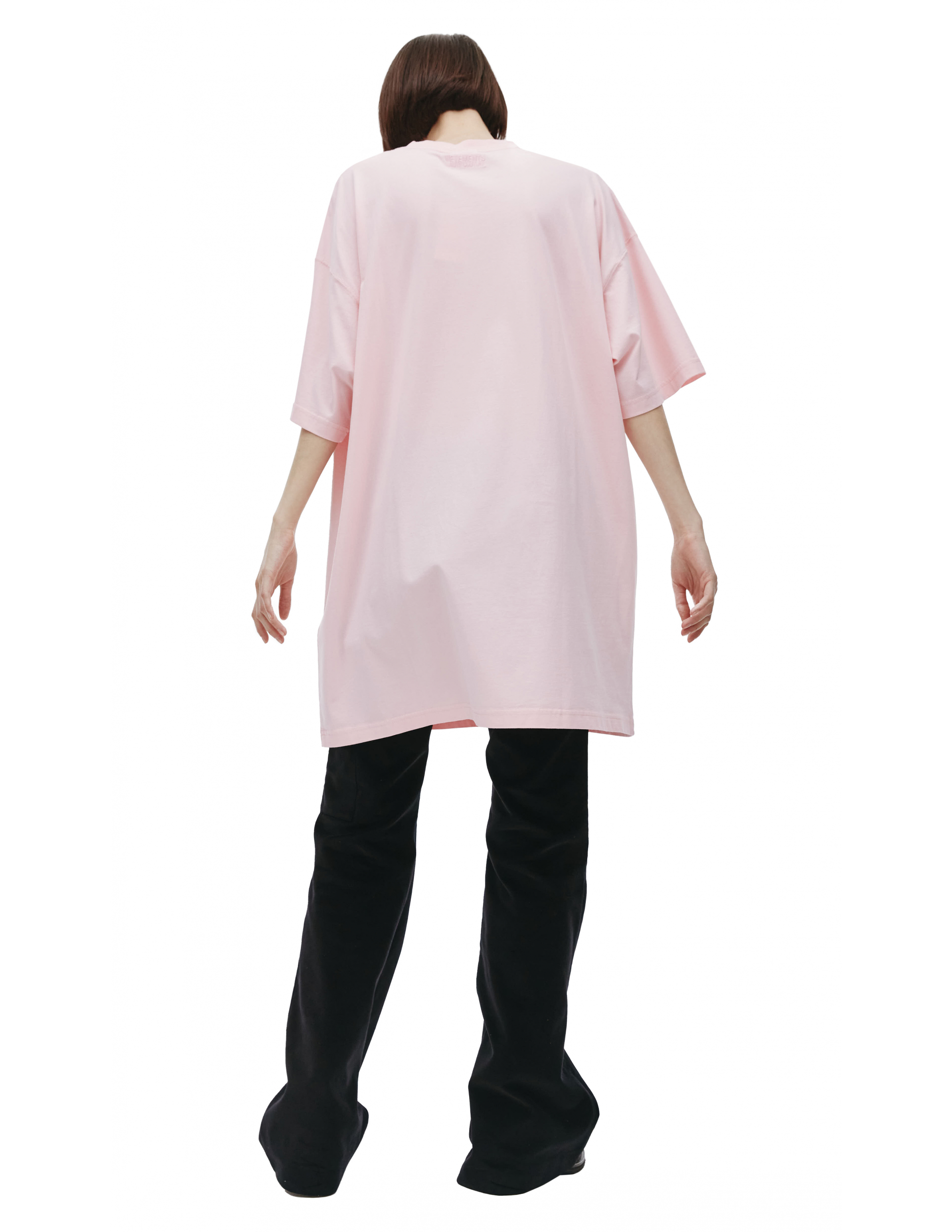 Розовая футболка с вышивкой Haute Couture Vetements UE51TR470P/1610, размер XL;L;M UE51TR470P/1610 - фото 6